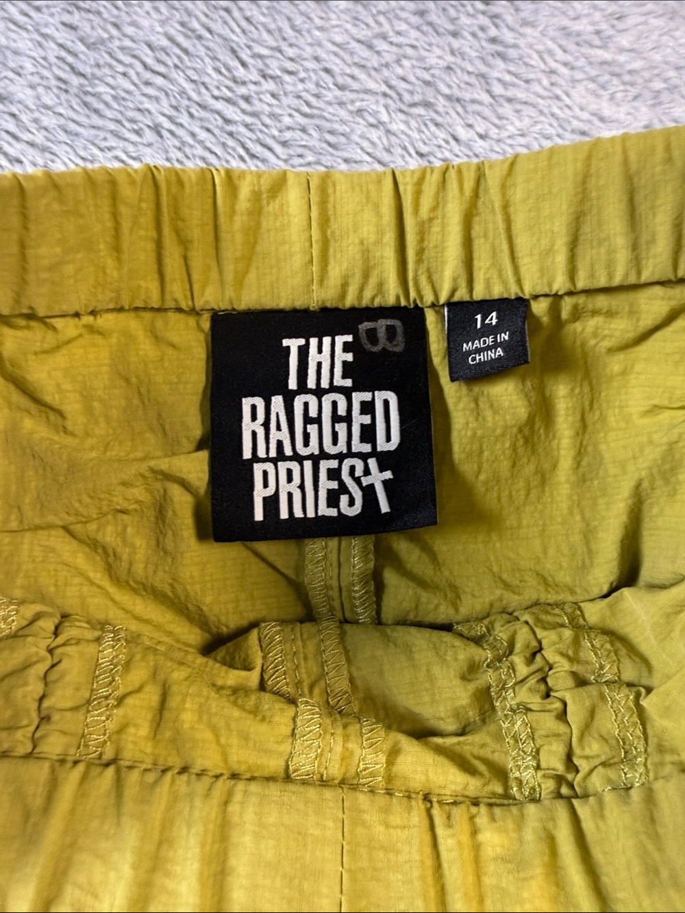 The Ragged Priest Men's Chartreuse Elastic Waist Shorts